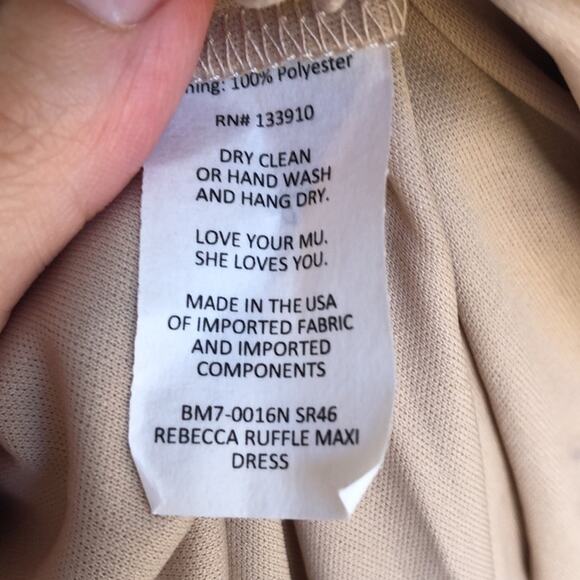 Show Me Your Mumu Rebecca ruffle maxi dress SHOW ME THE RING SMYM NEW MED FLAWED - Picture 5 of 7